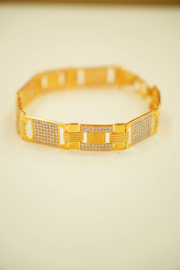 22K Gold Bold Mens Bracelet