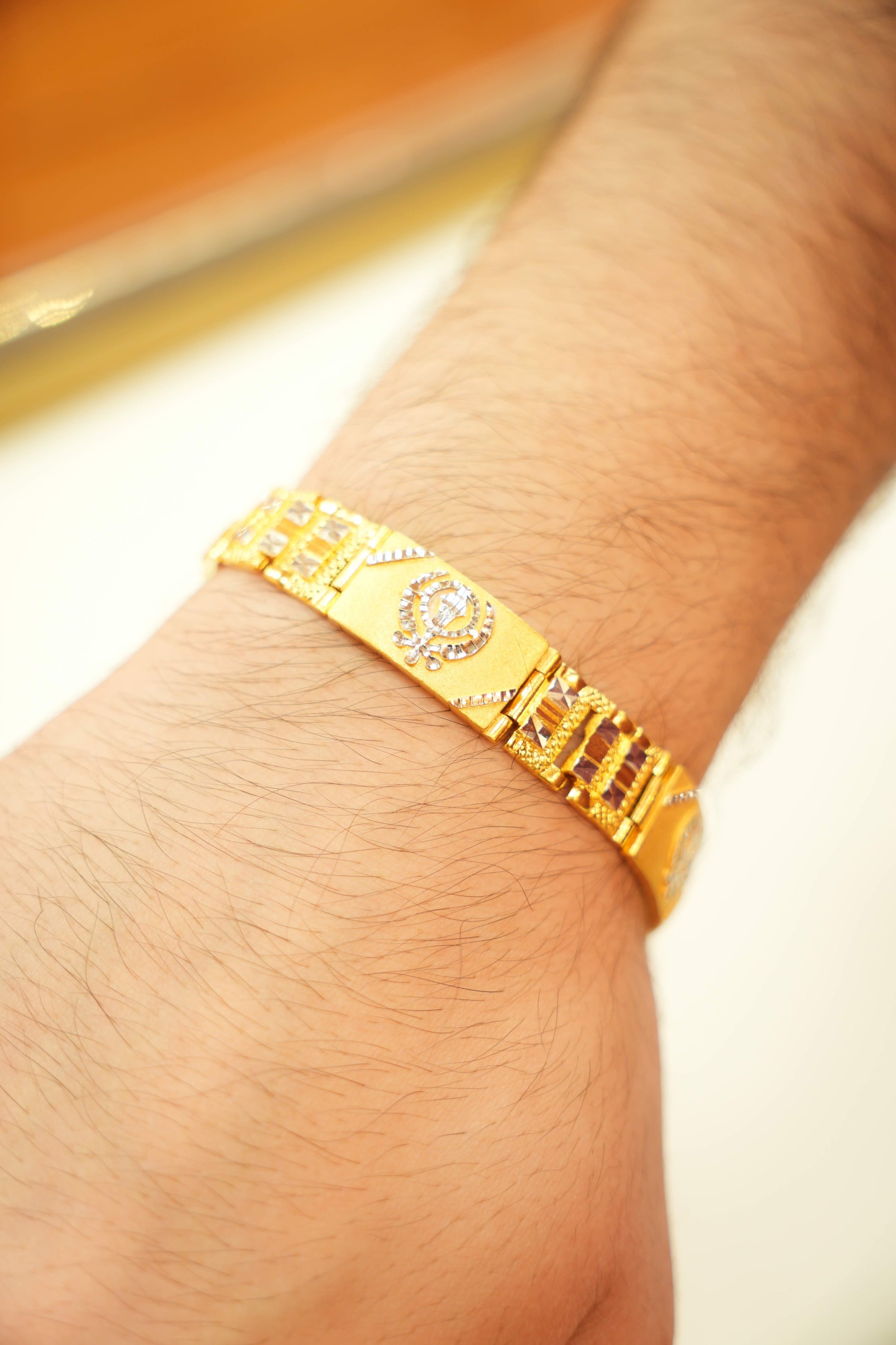 Men 22K gold chain bracelet