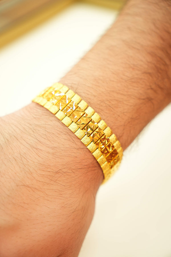 22K Gold Designer Mens Bracelet