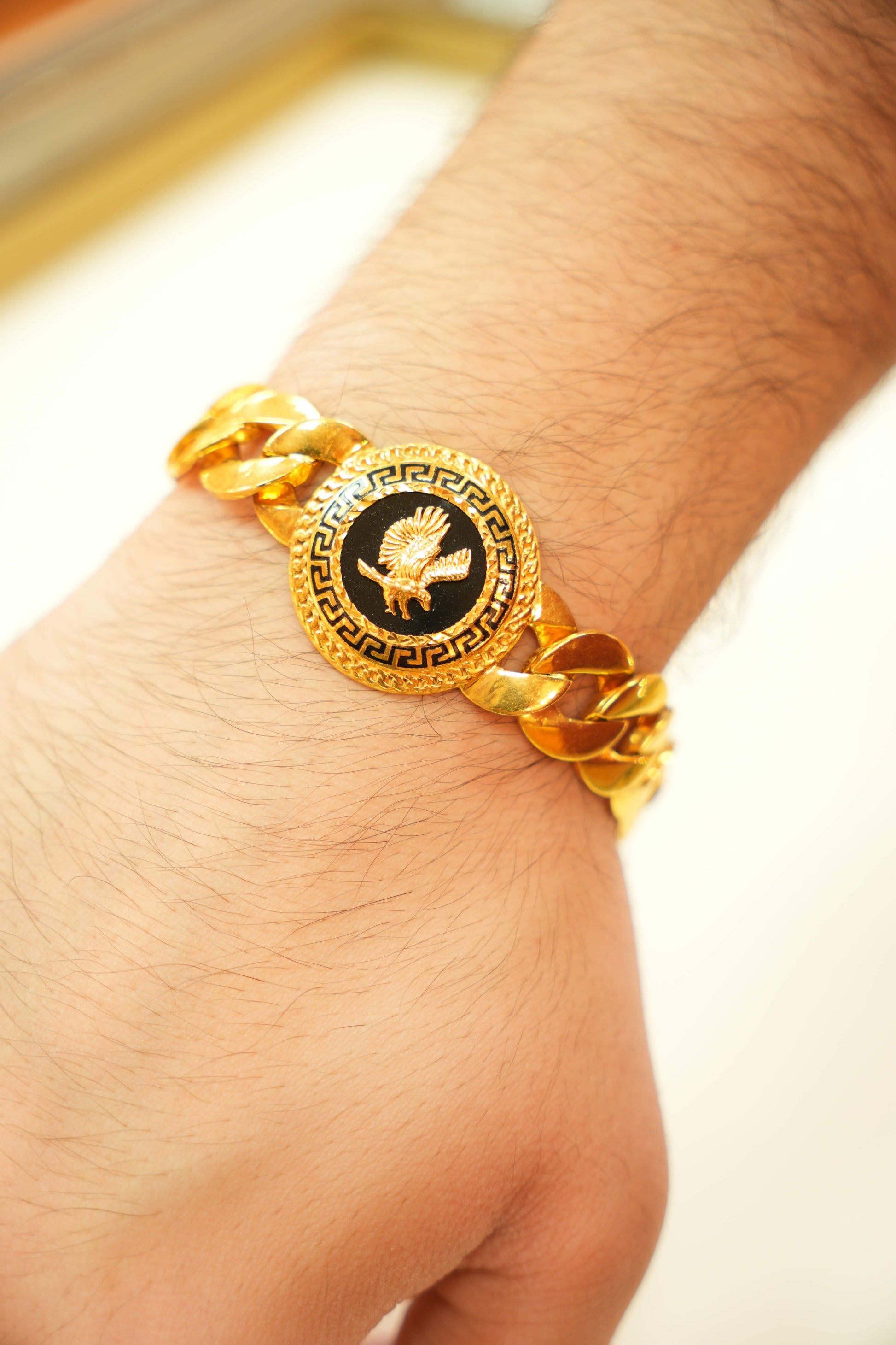 classic Cuban link 22K gold men bracelet