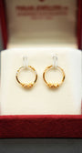 Classic ladies 22K gold earrings