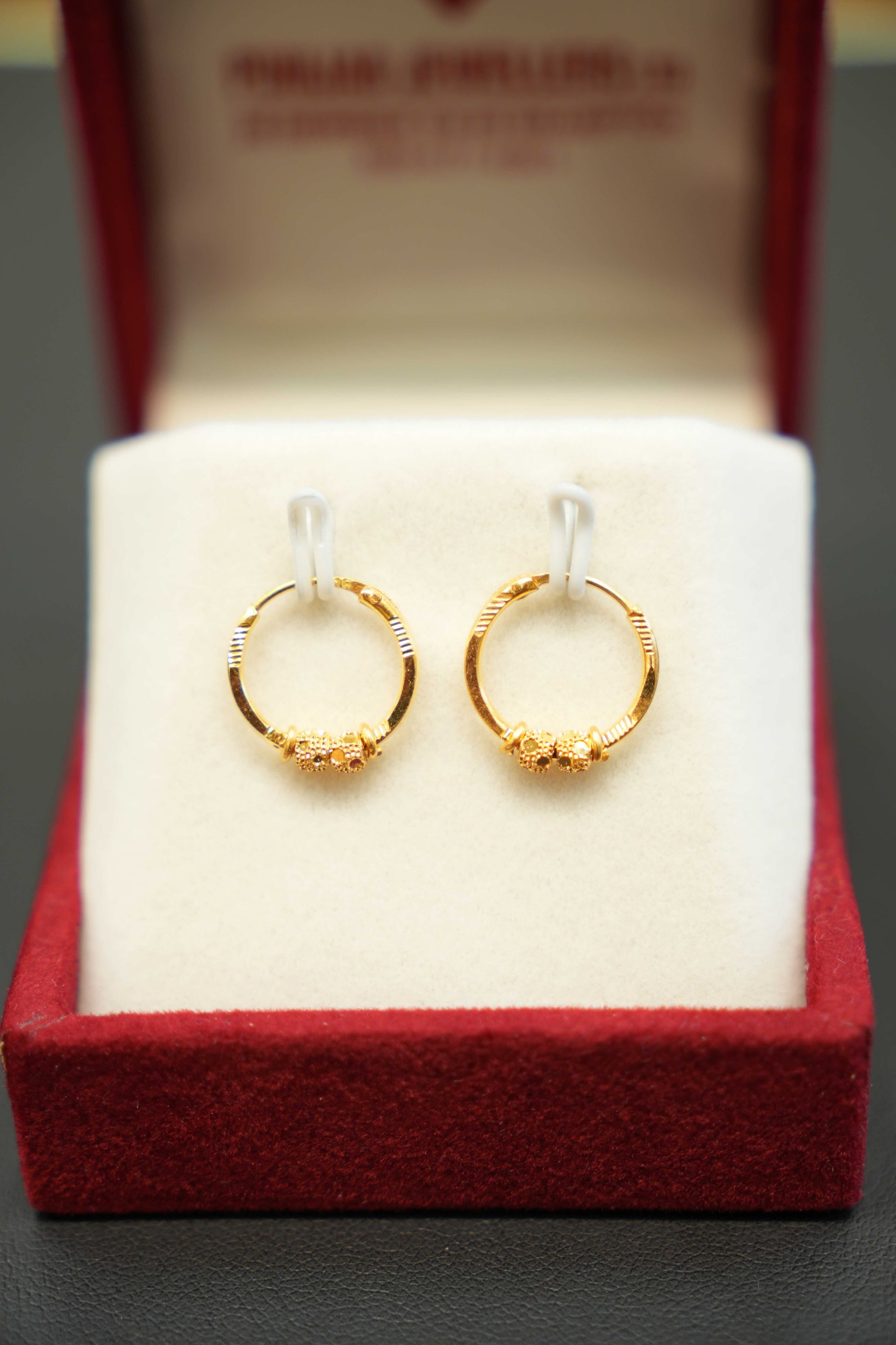 Classic ladies 22K gold earrings