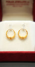 Stylish 22K yellow gold earrings
