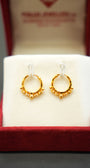 Traditional ladies gold earrings