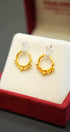 Stylish 22K yellow gold hoop earrings