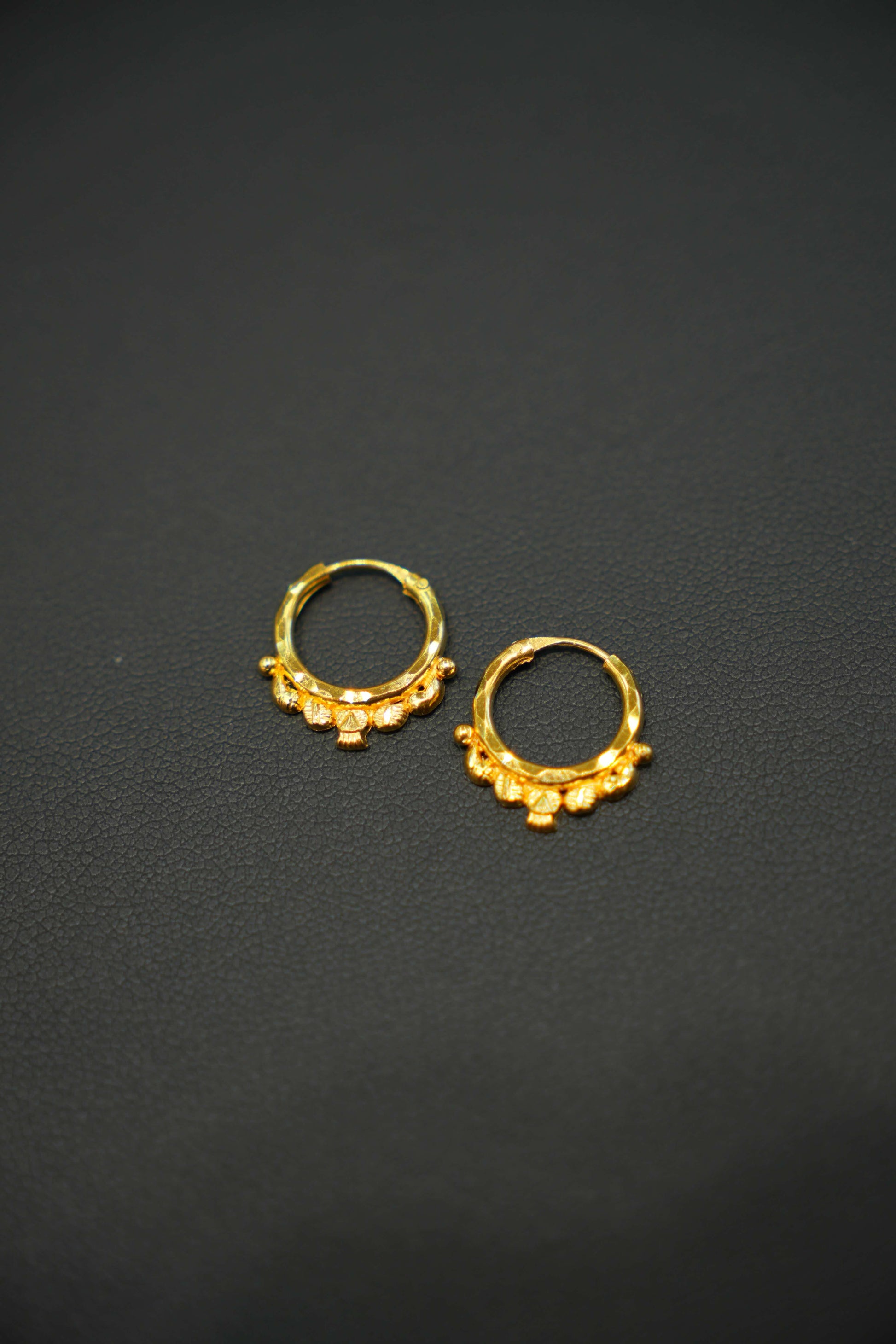 Handcrafted 22K gold earrings