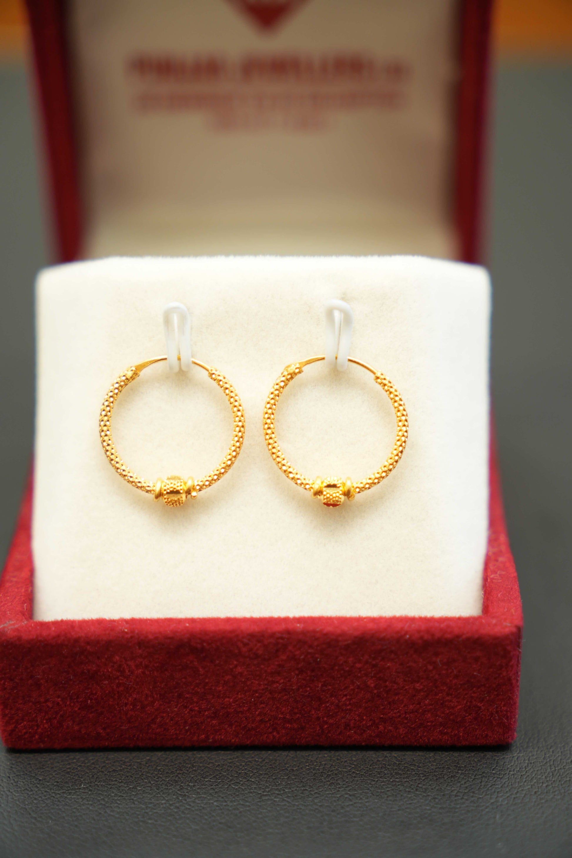 Traditional 22K yellow gold earrings