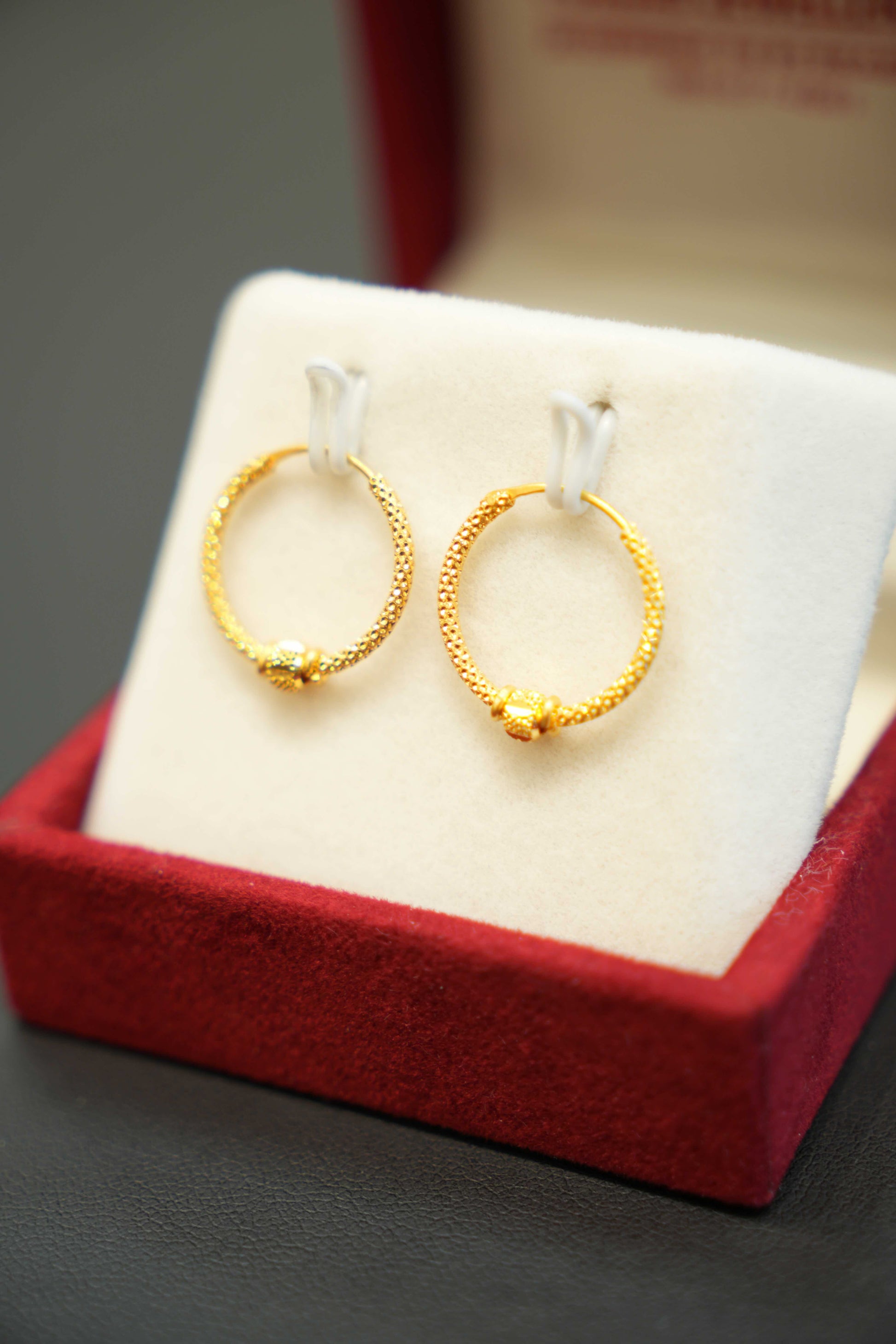 Stylish 22K yellow gold earrings