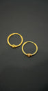 Shiny 22K yellow gold hoop earrings