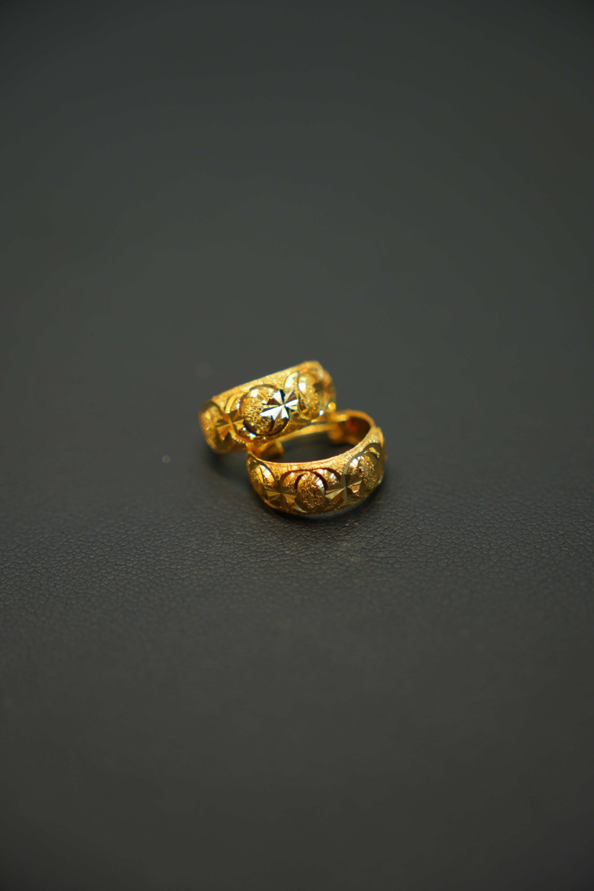 22K gold hoop earrings