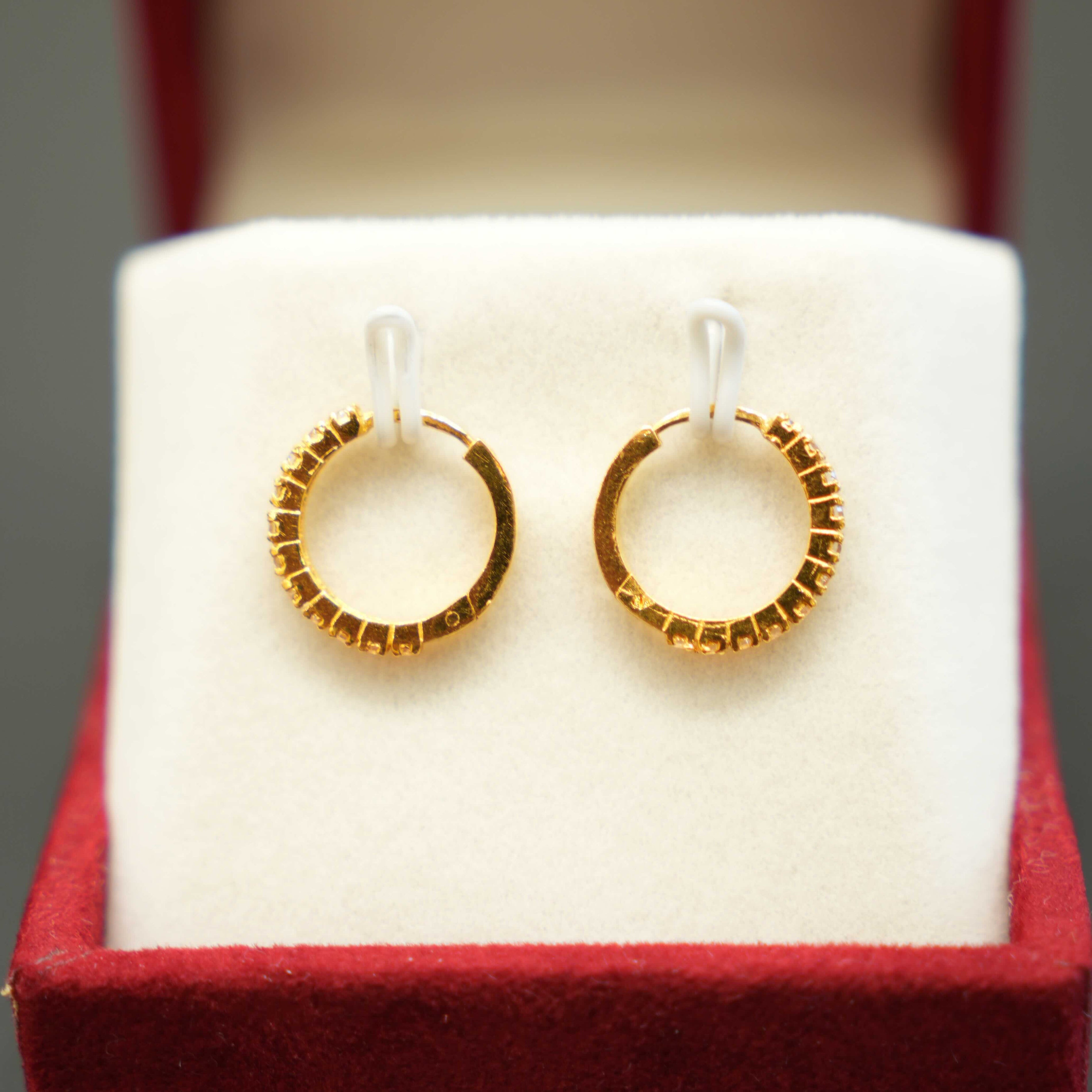 22K Gold Fashion Hoop Earrings