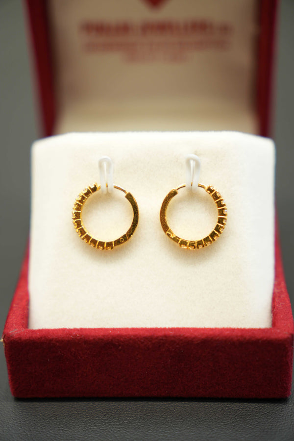 22K Gold Fashion Hoop Earrings