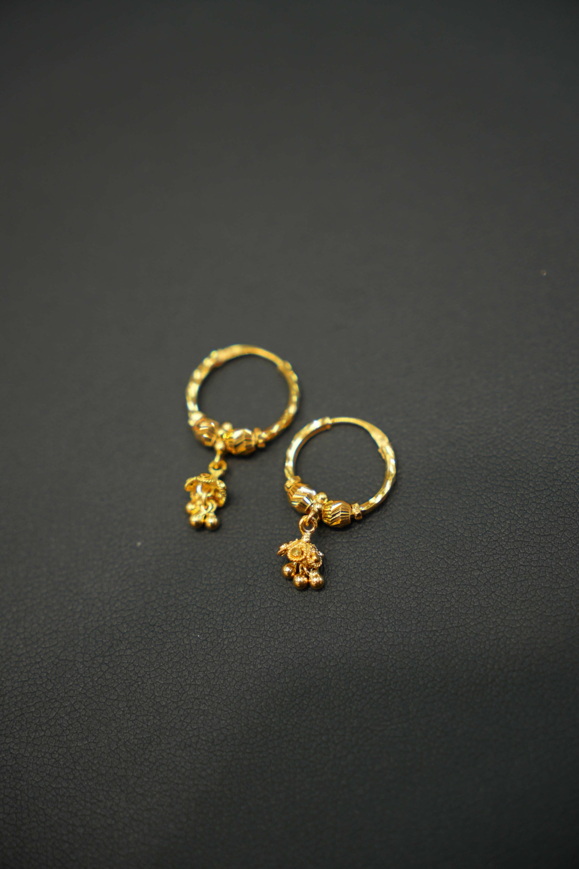 22K Gold Ladies Hoop Earrings
