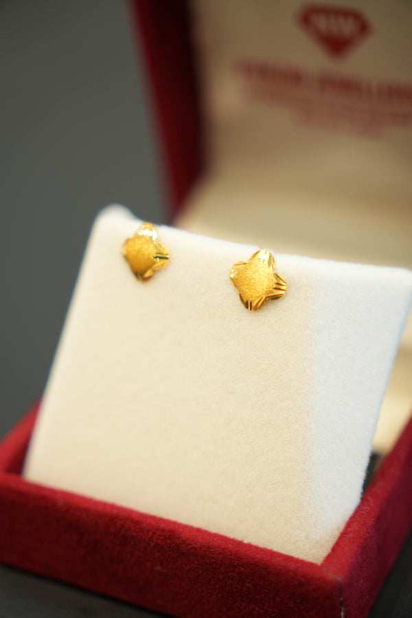 Luxury floral gold earrings