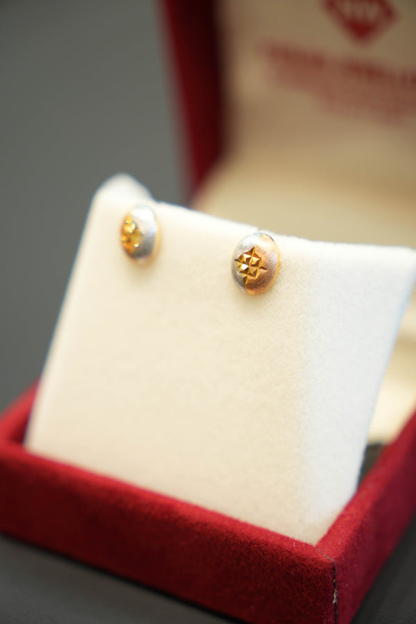 Elegant ladies gold earrings