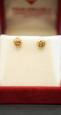 22K Gold Ladies Clover Earrings