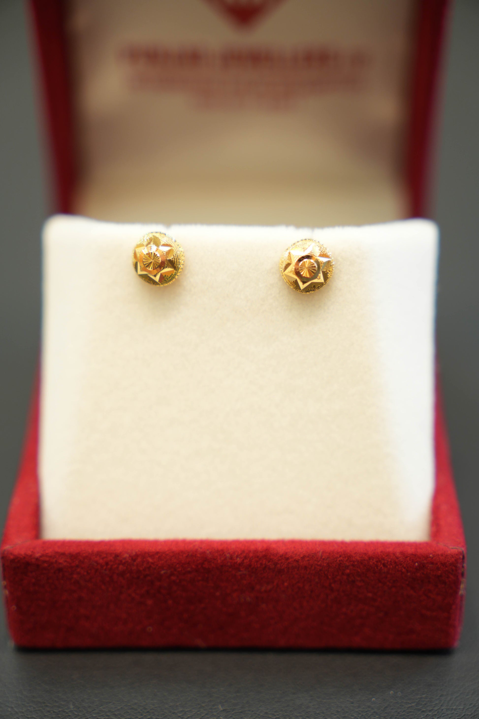 22K Gold Ladies Clover Earrings