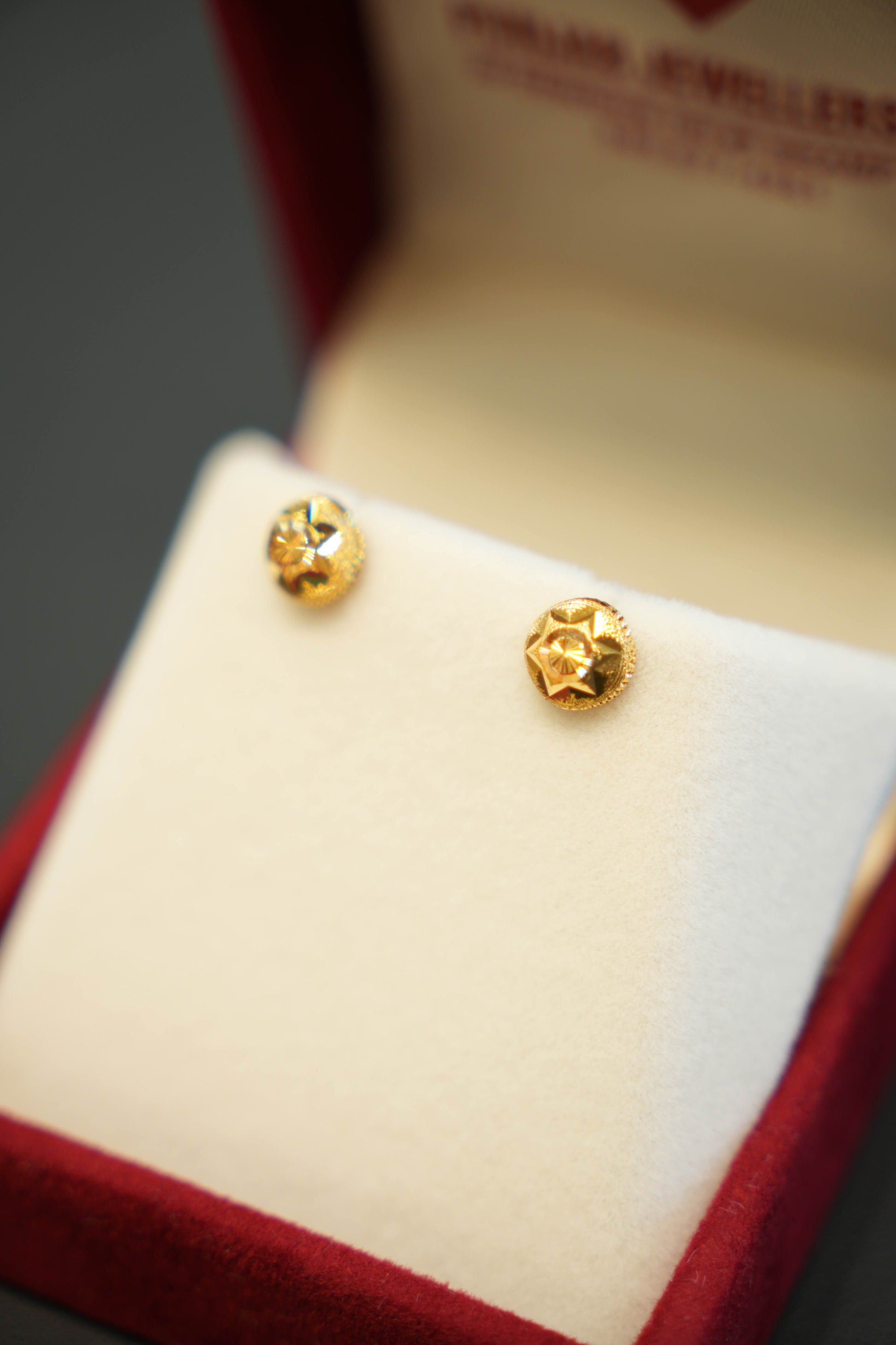 22K Gold Ladies Clover Earrings