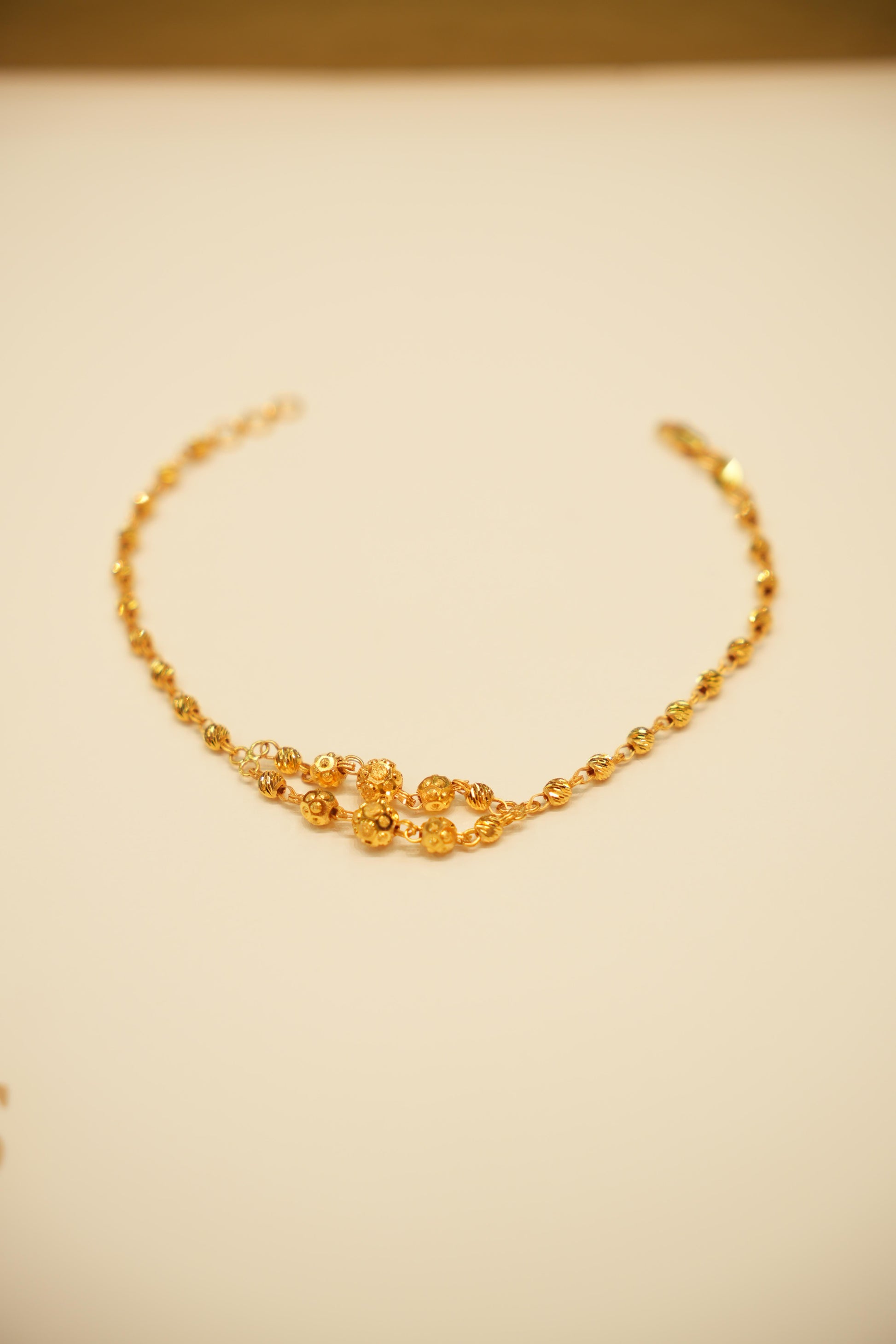 Classic beaded gold bracelet