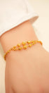Simple gold jewelry bracelet