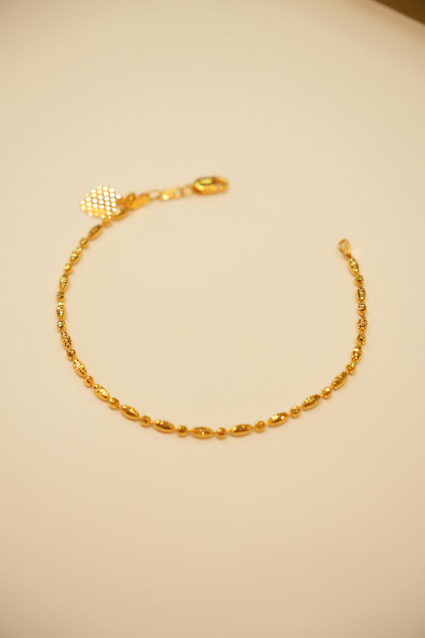 Gold beaded bracelet