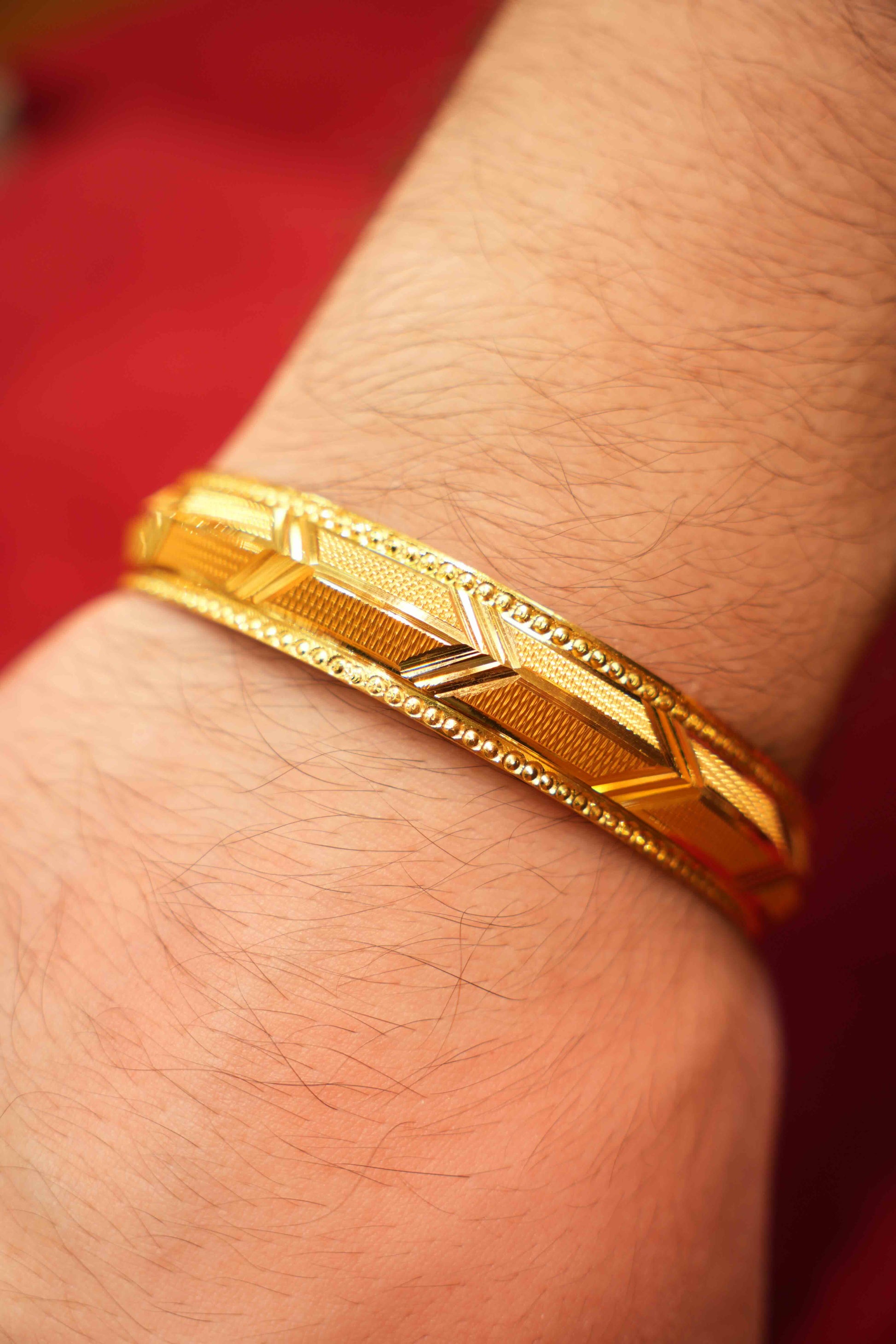 22K Gold Men's Kara