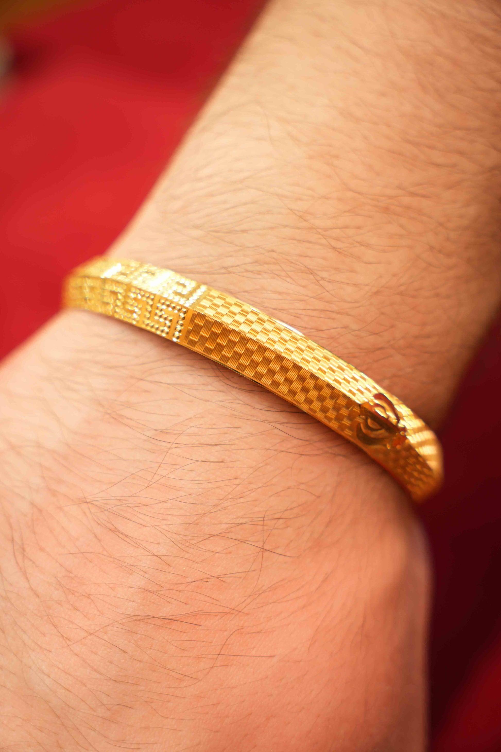 22K Gold Men's Kara