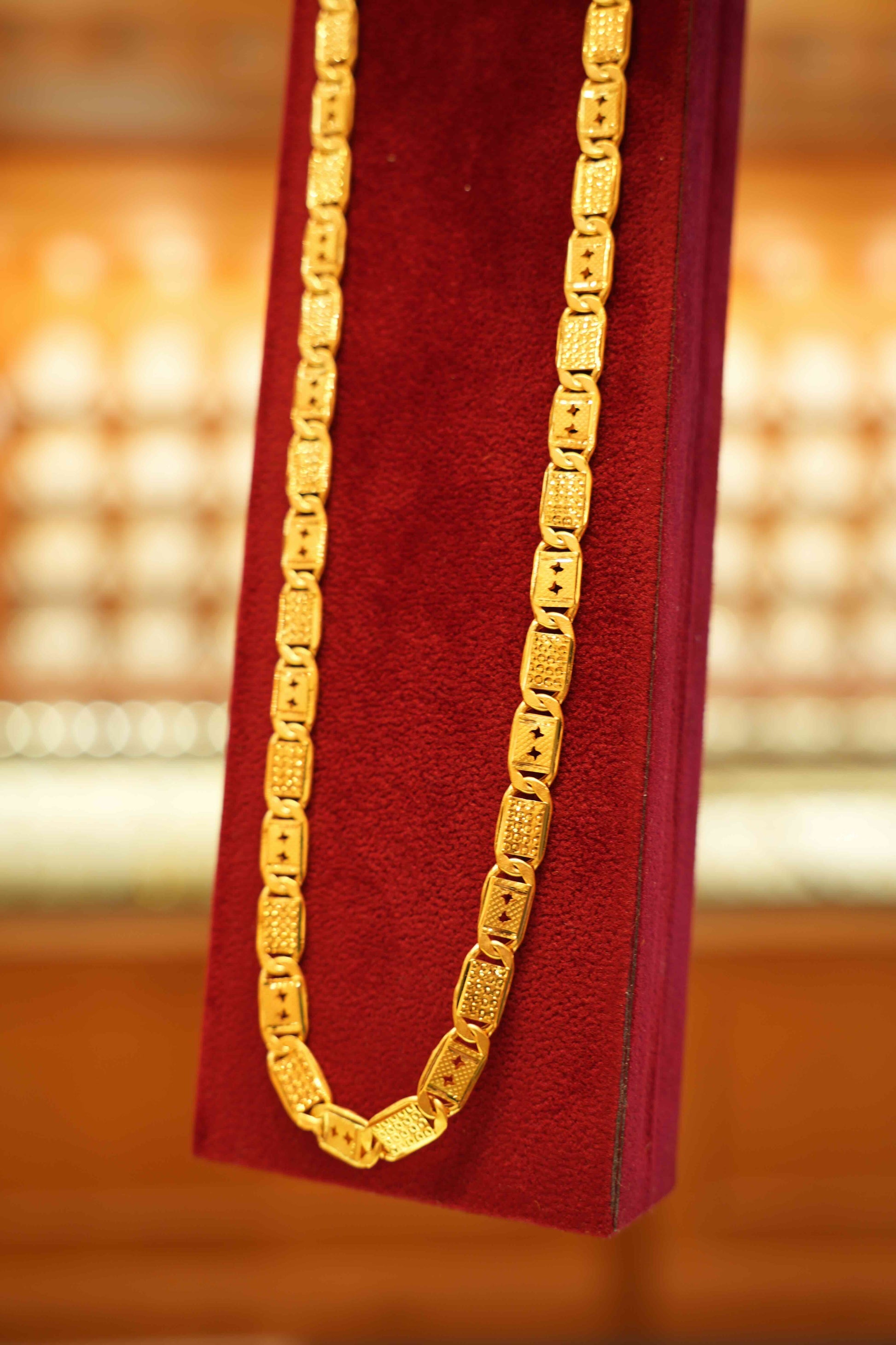 22K Gold Designer Men's Chain (20 Inches)