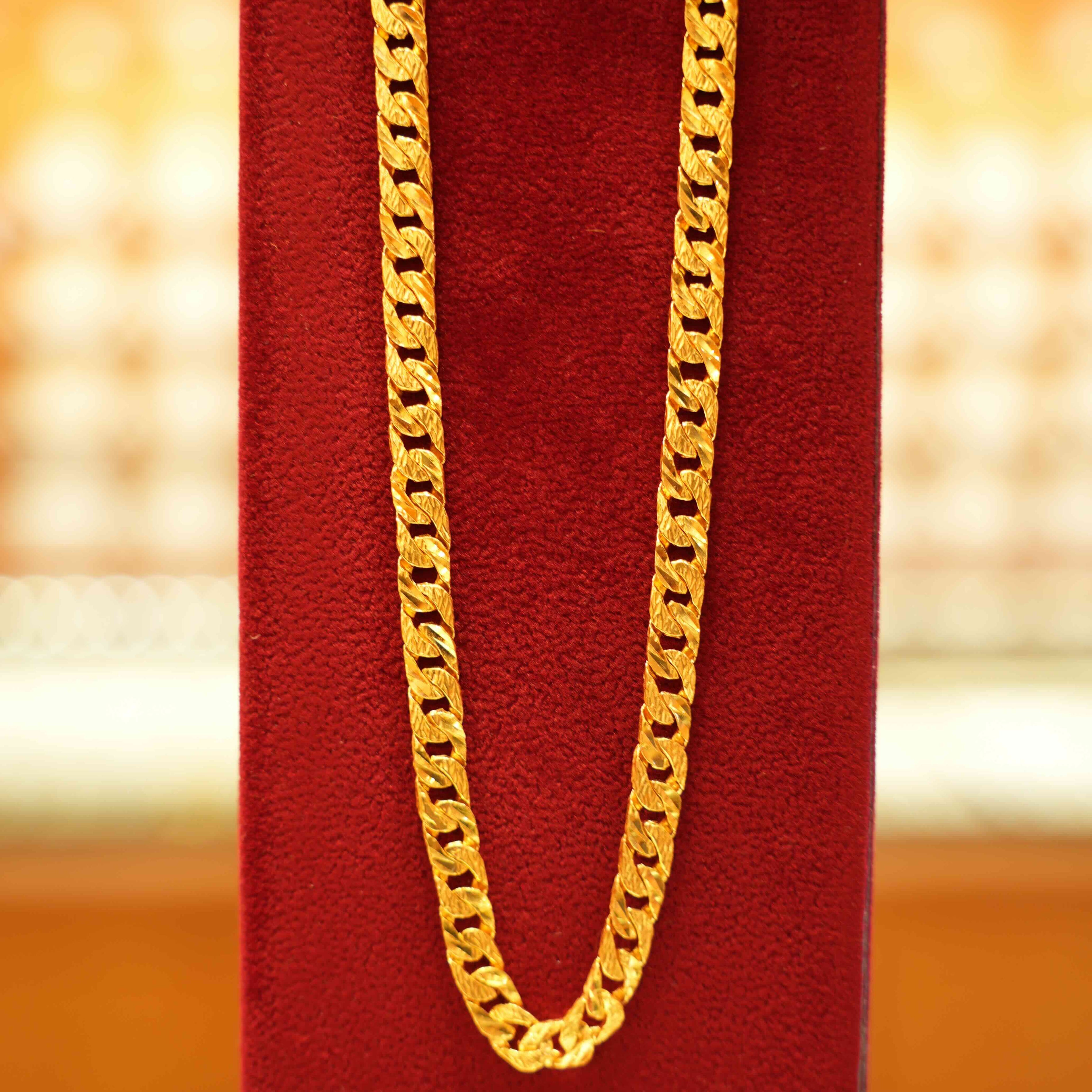 22K Gold Designer Men's Chain (20 Inches)
