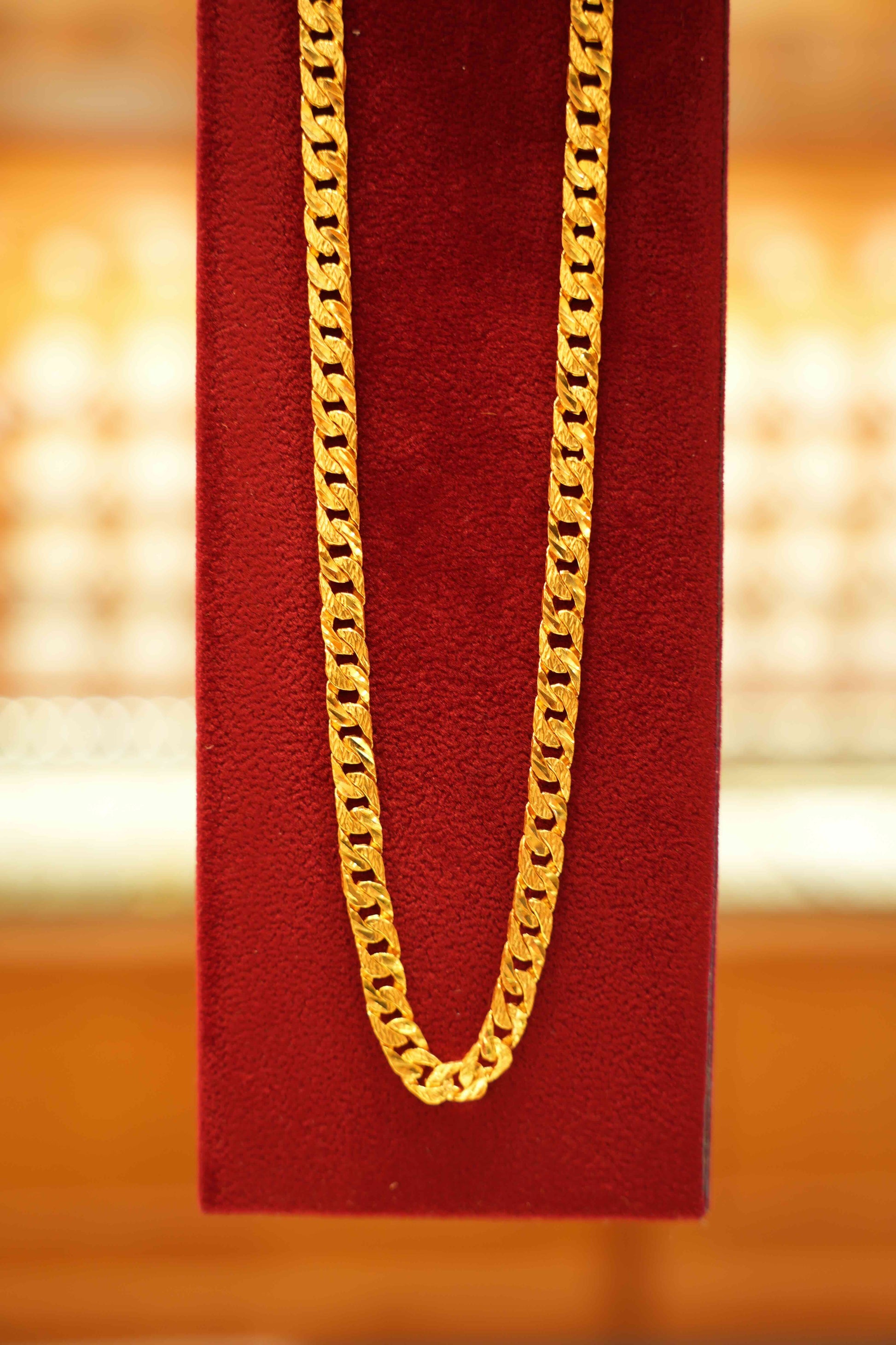 22K Gold Designer Men's Chain (20 Inches)