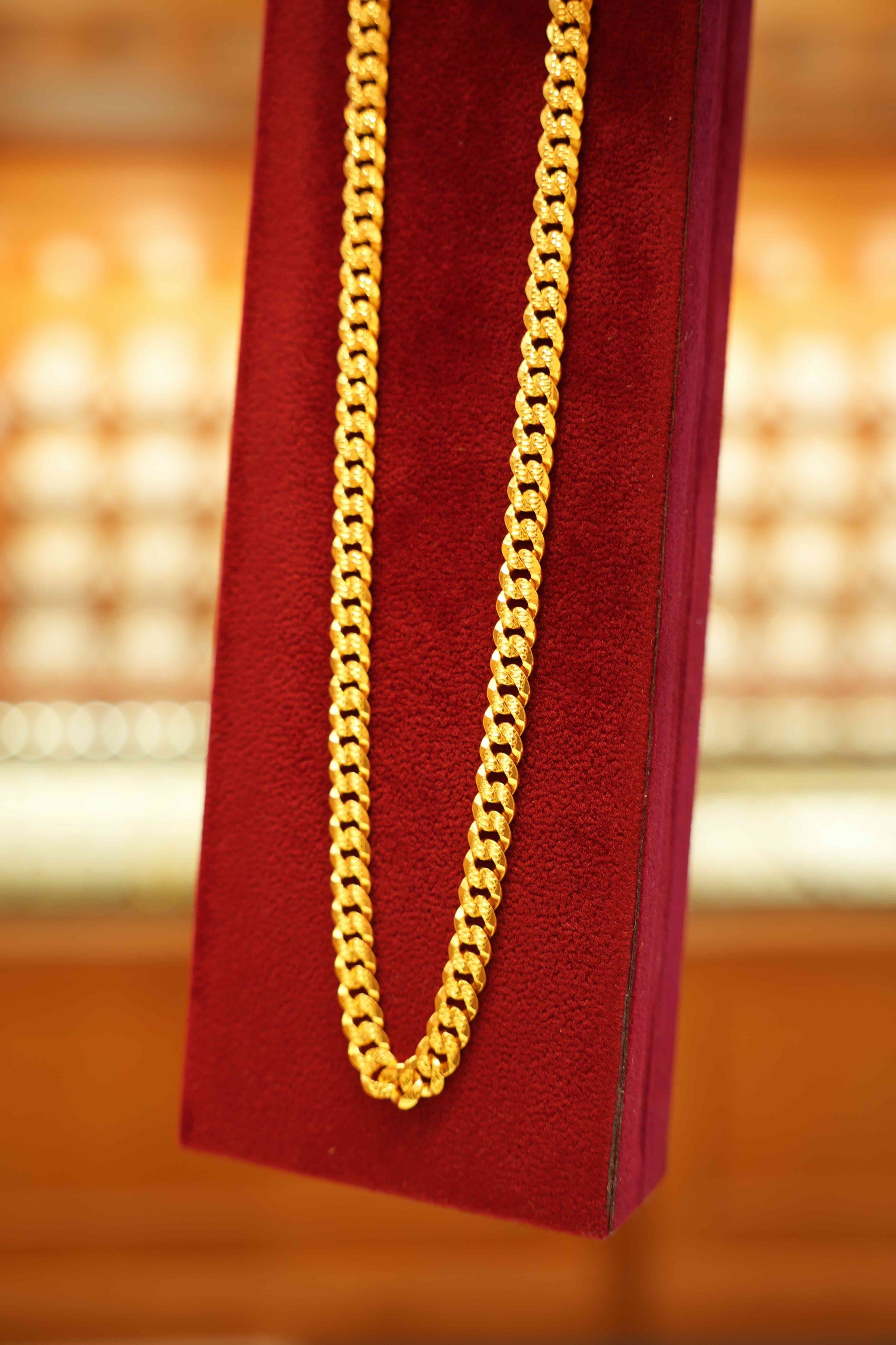 22K Gold Designer Men's Chain (24 Inches)