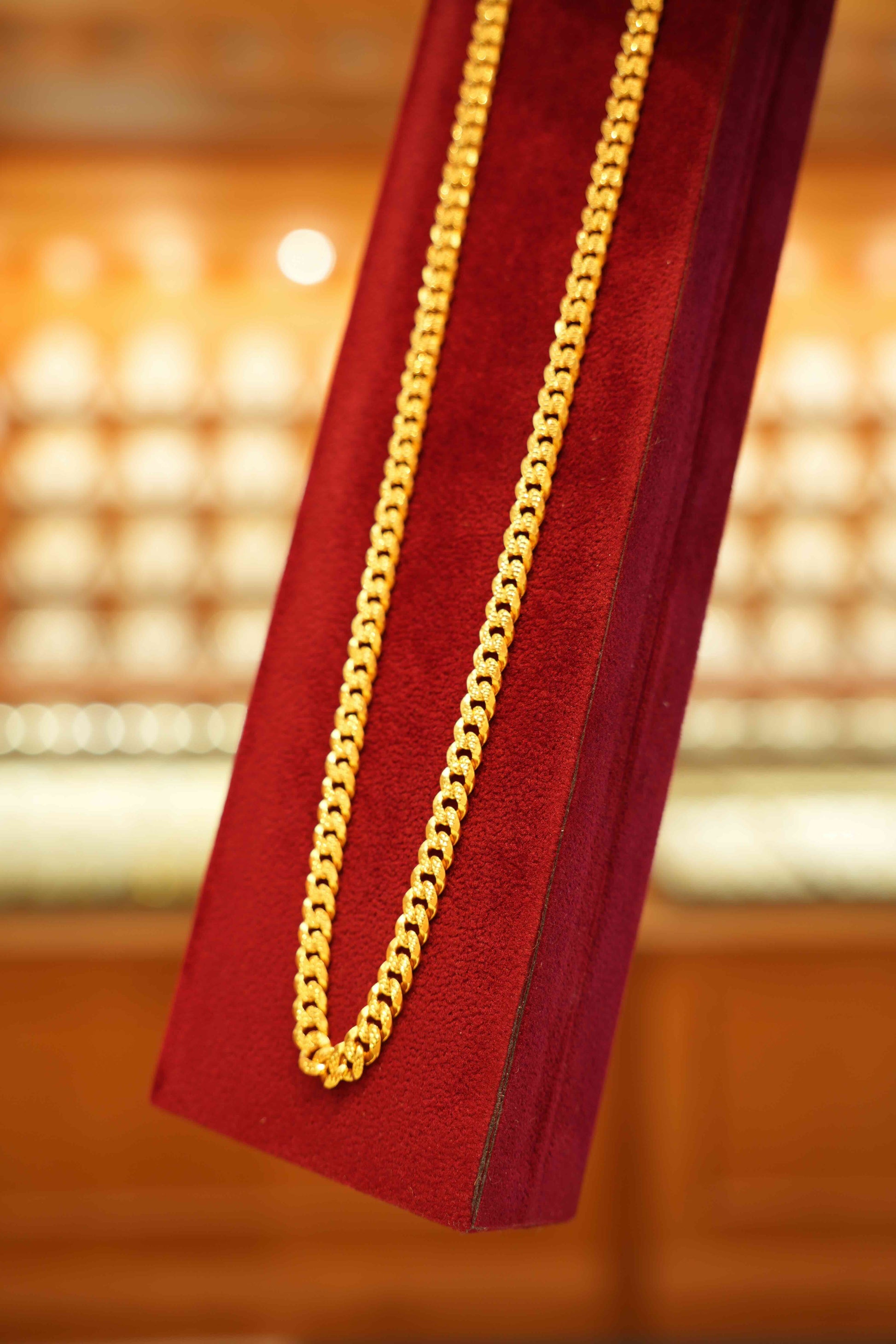 22K Gold Designer Men's Chain (24 Inches)