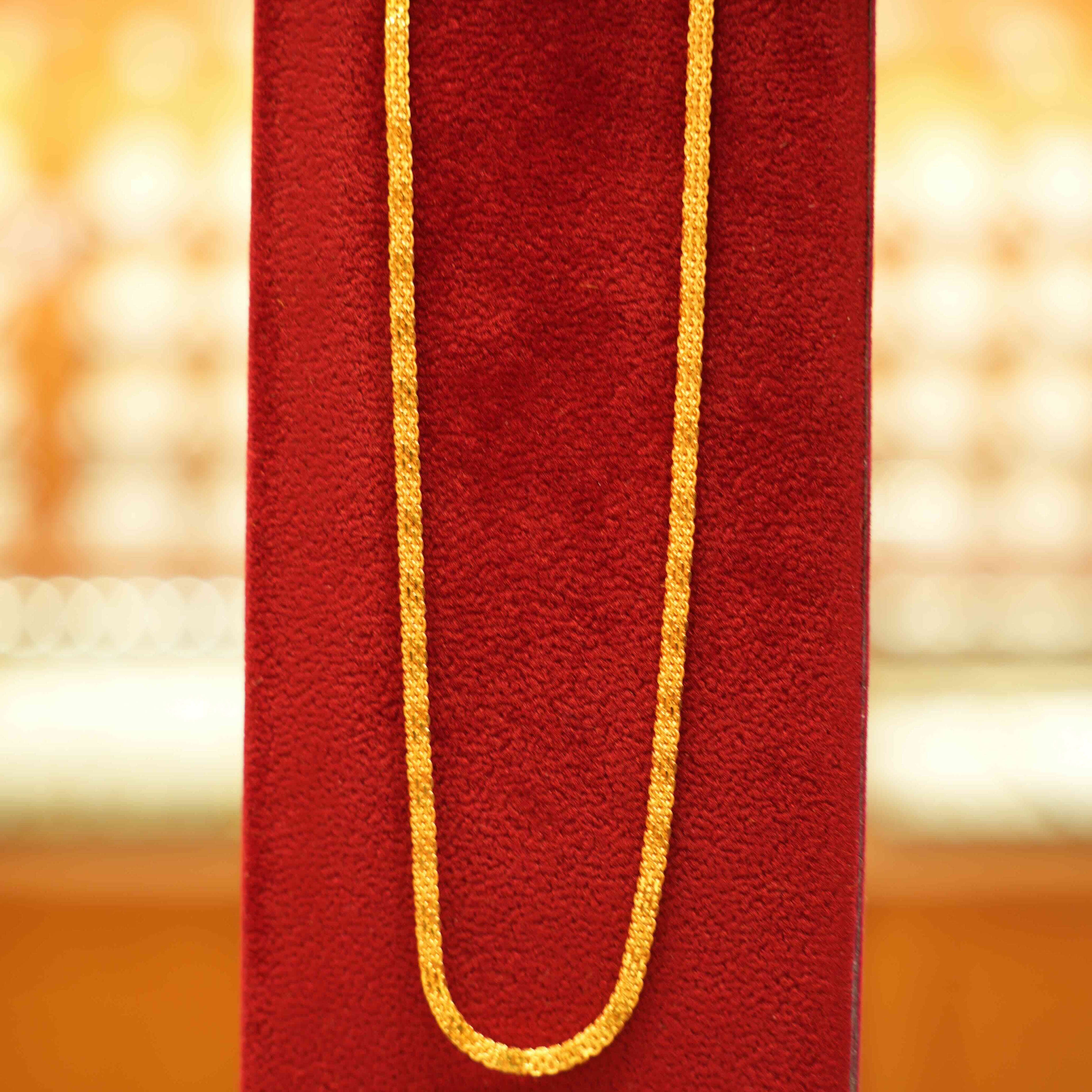 22K Gold Designer Men's Chain (24 Inches)