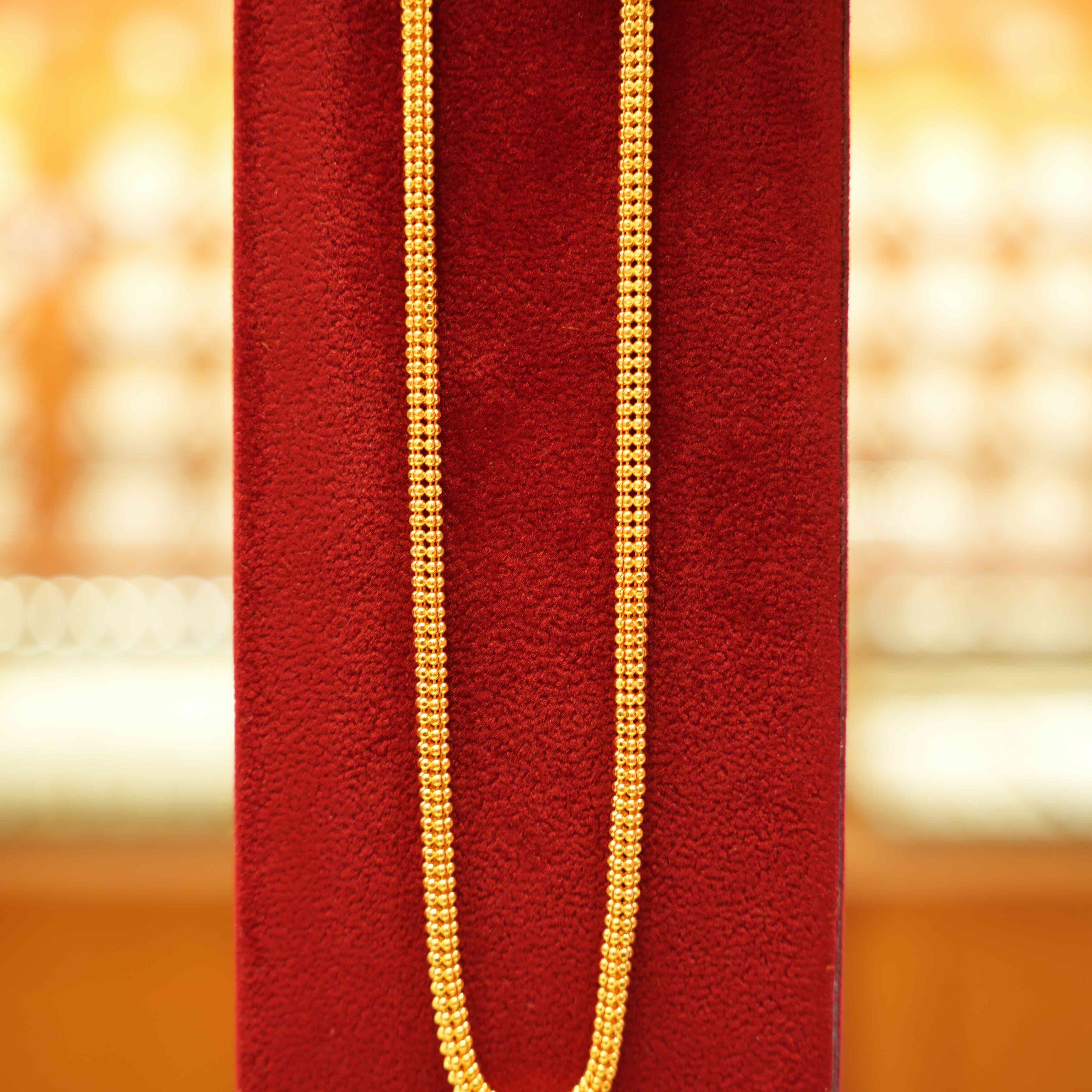 22K Gold Designer Men's Chain (22 Inches)