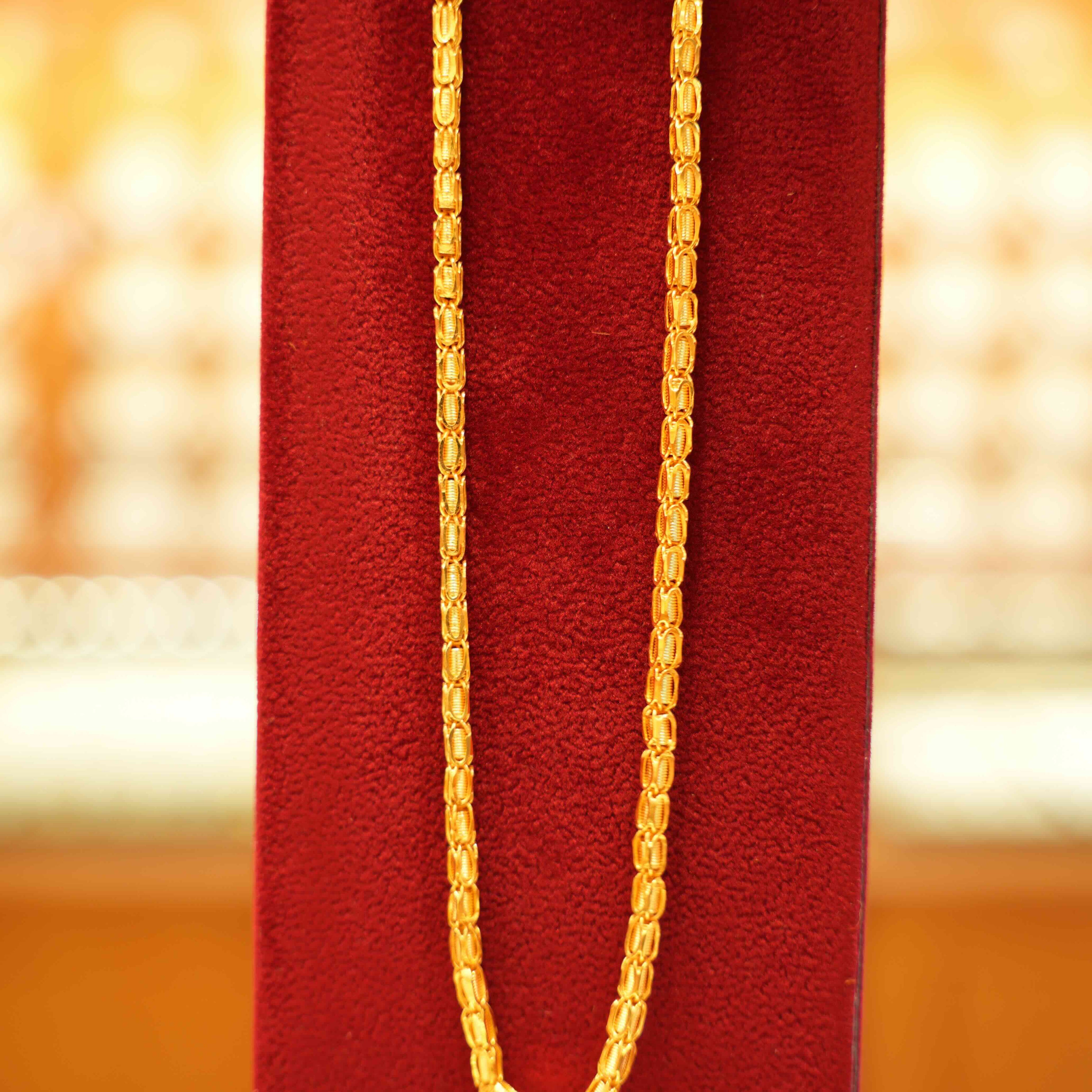 22K Gold Designer Men's Chain (22 Inches)
