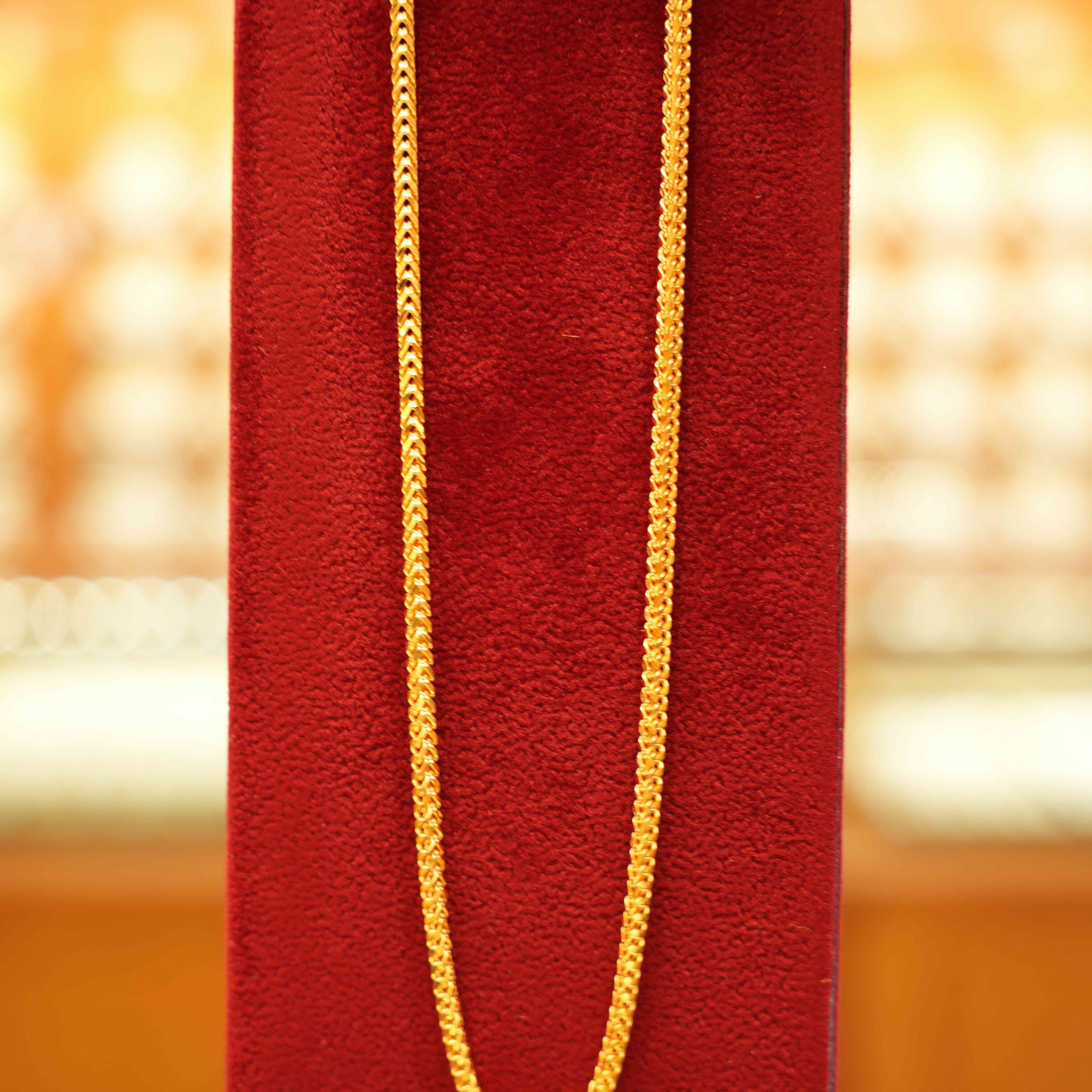 22K Gold Designer Men's Chain (22 Inches)