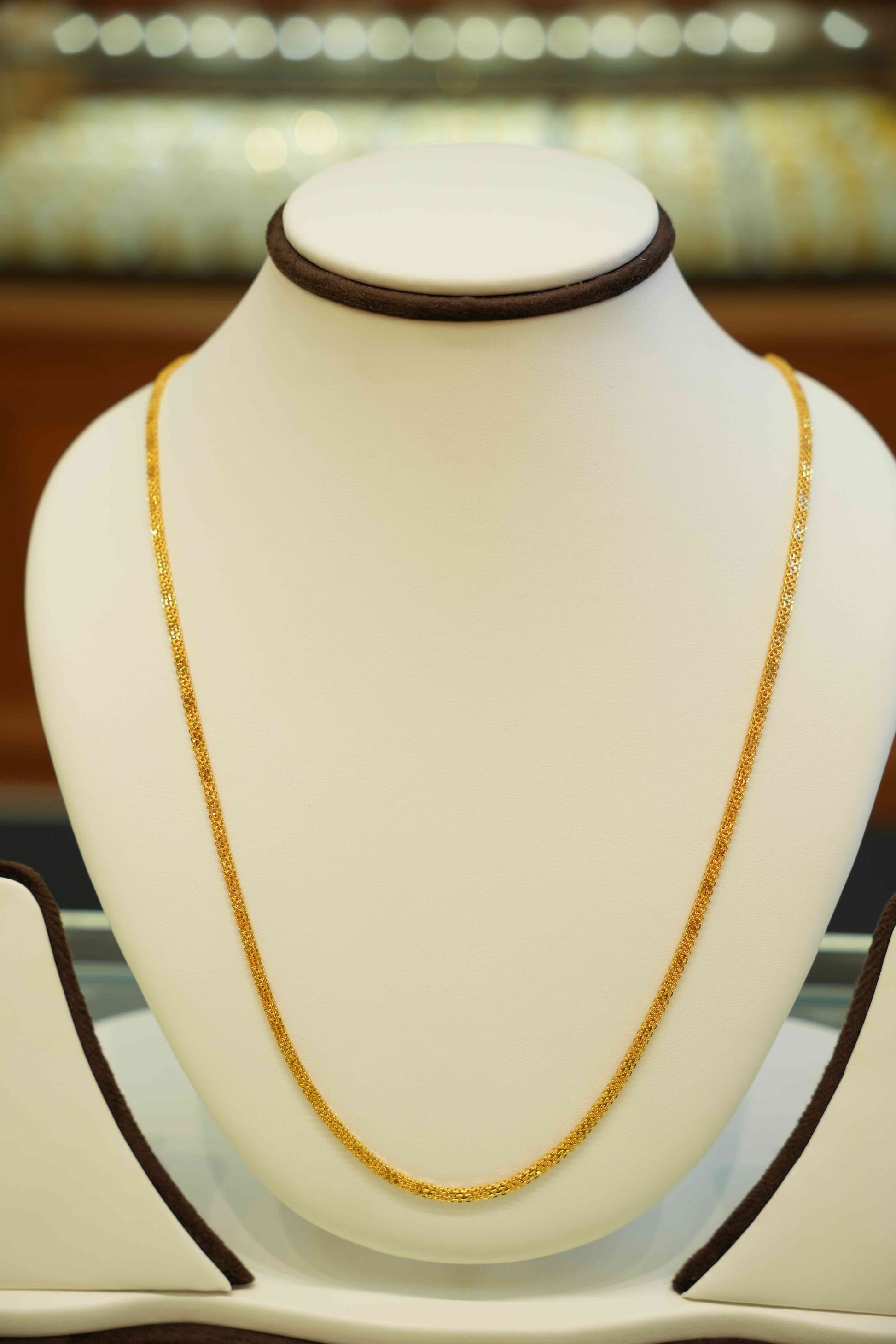 22K Gold Designer Men's Chain (24 Inches)