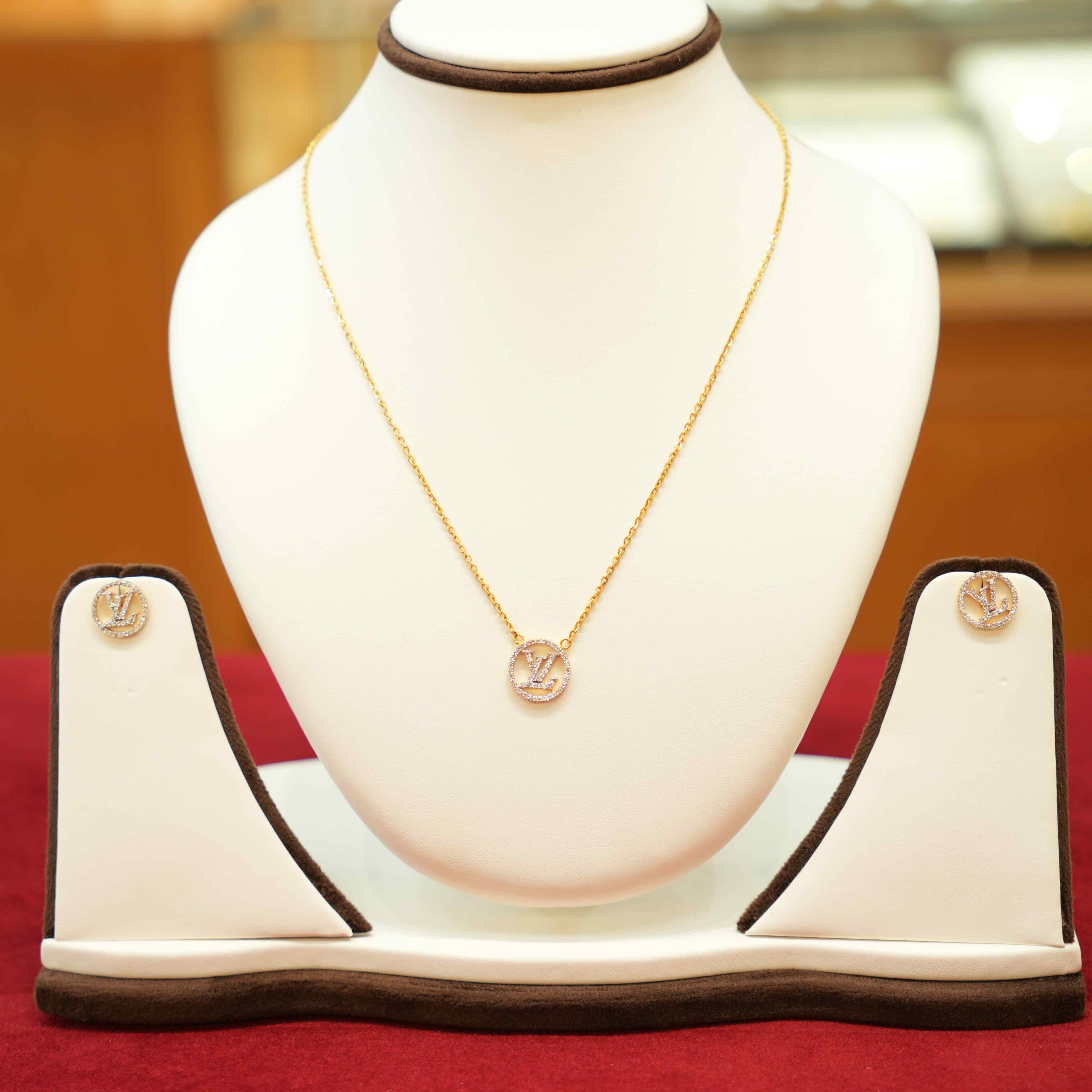 22K Gold Designer Necklace Set