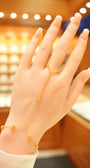 22K Gold Hand Chain Bracelet