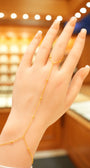 22K Gold Hand Chain Bracelet