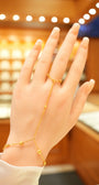 22K Gold Hand Chain Bracelet