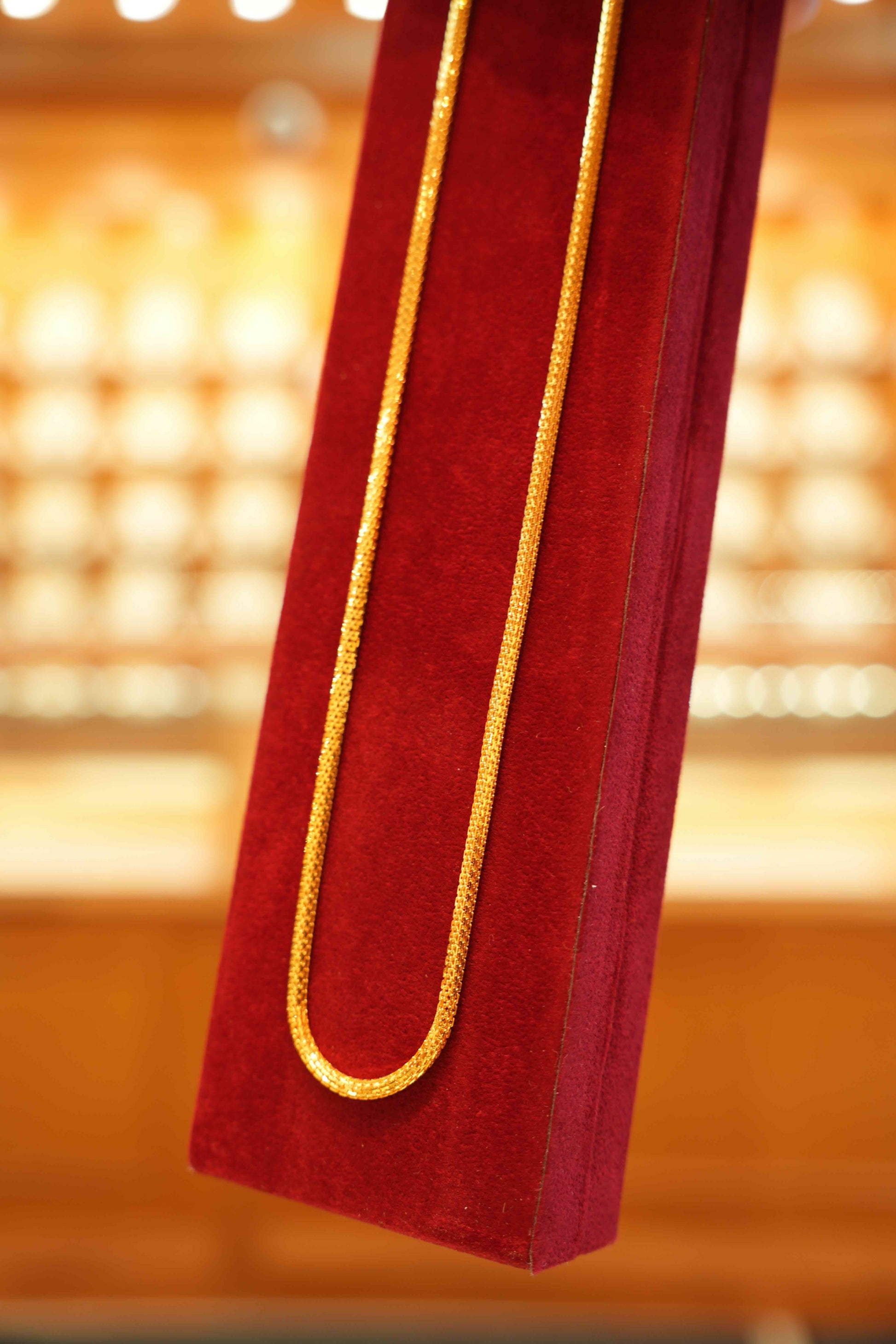 22K Gold Designer Men's Round Chain (22 Inches)