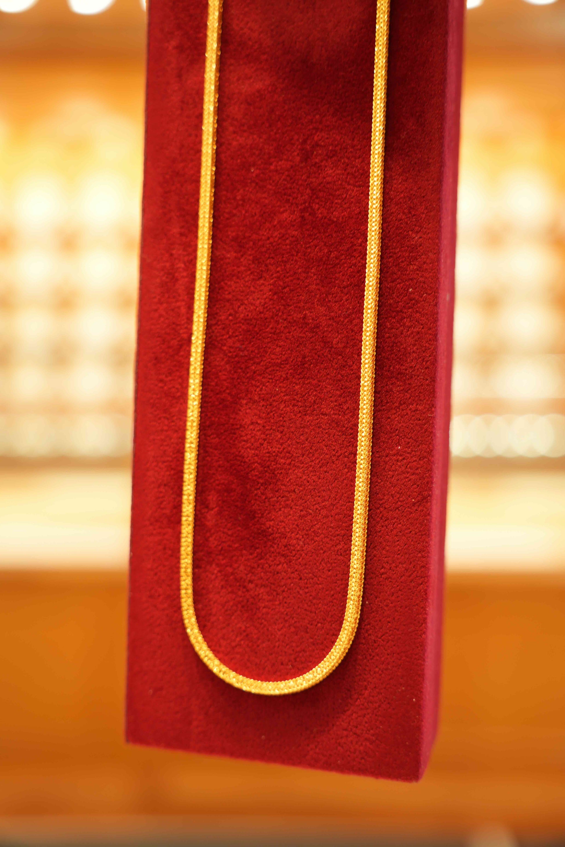 22K Gold Designer Men's Square Chain (22 Inches)