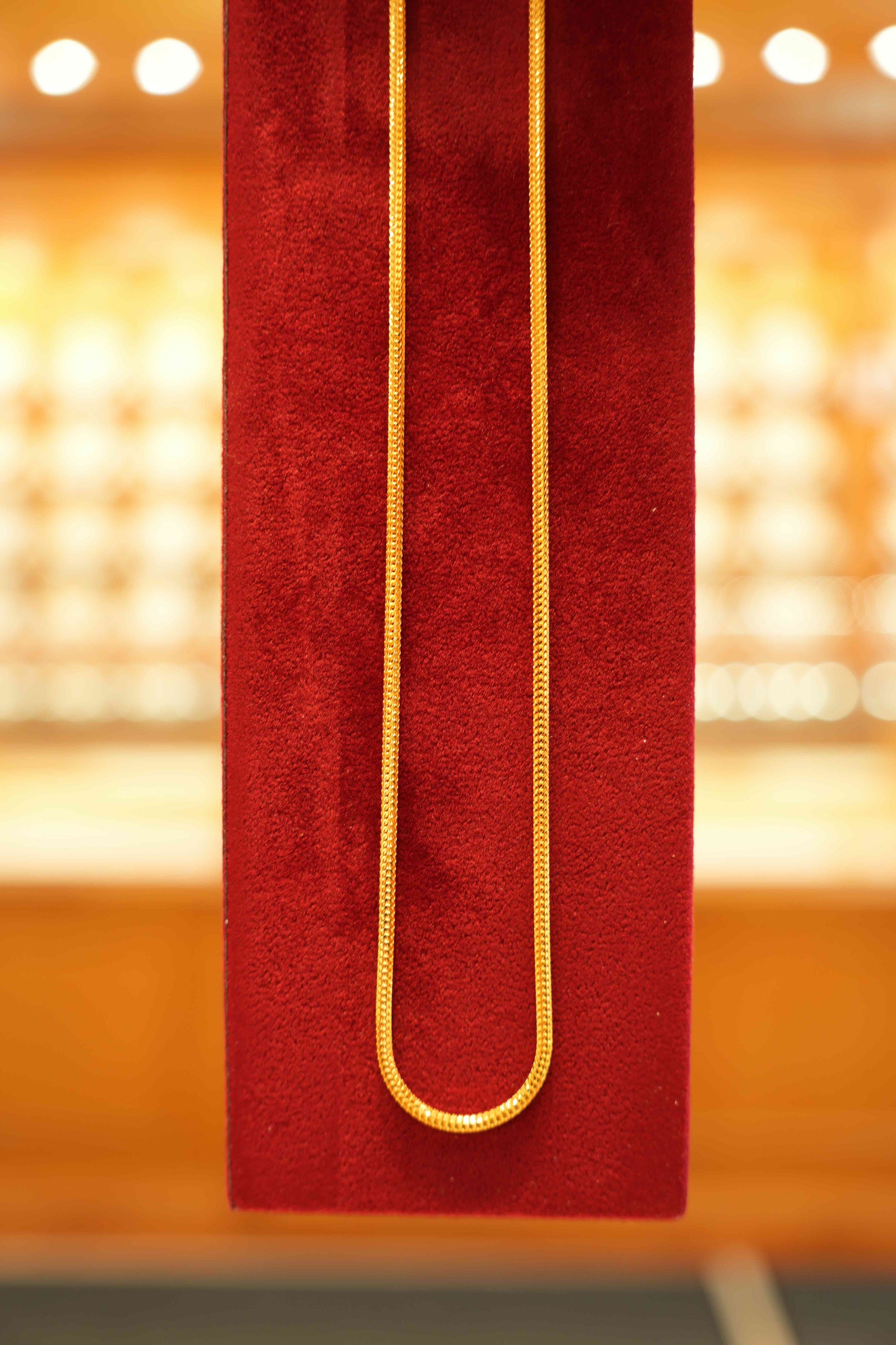 22K Gold Designer Men's Round Chain (22 Inches)