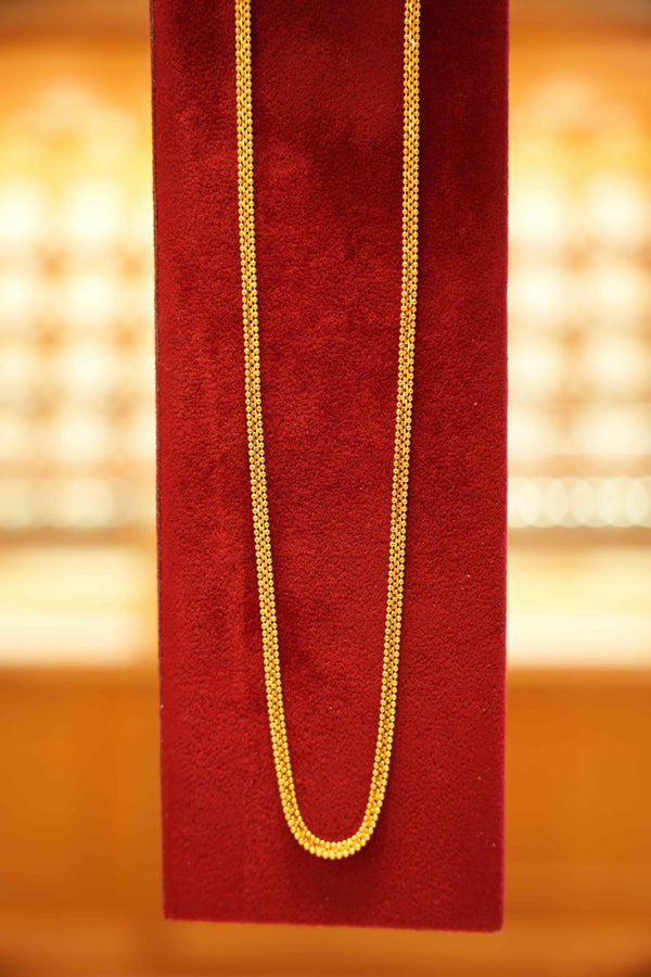 22K Gold Designer Men's Flat Chain (22 Inches)