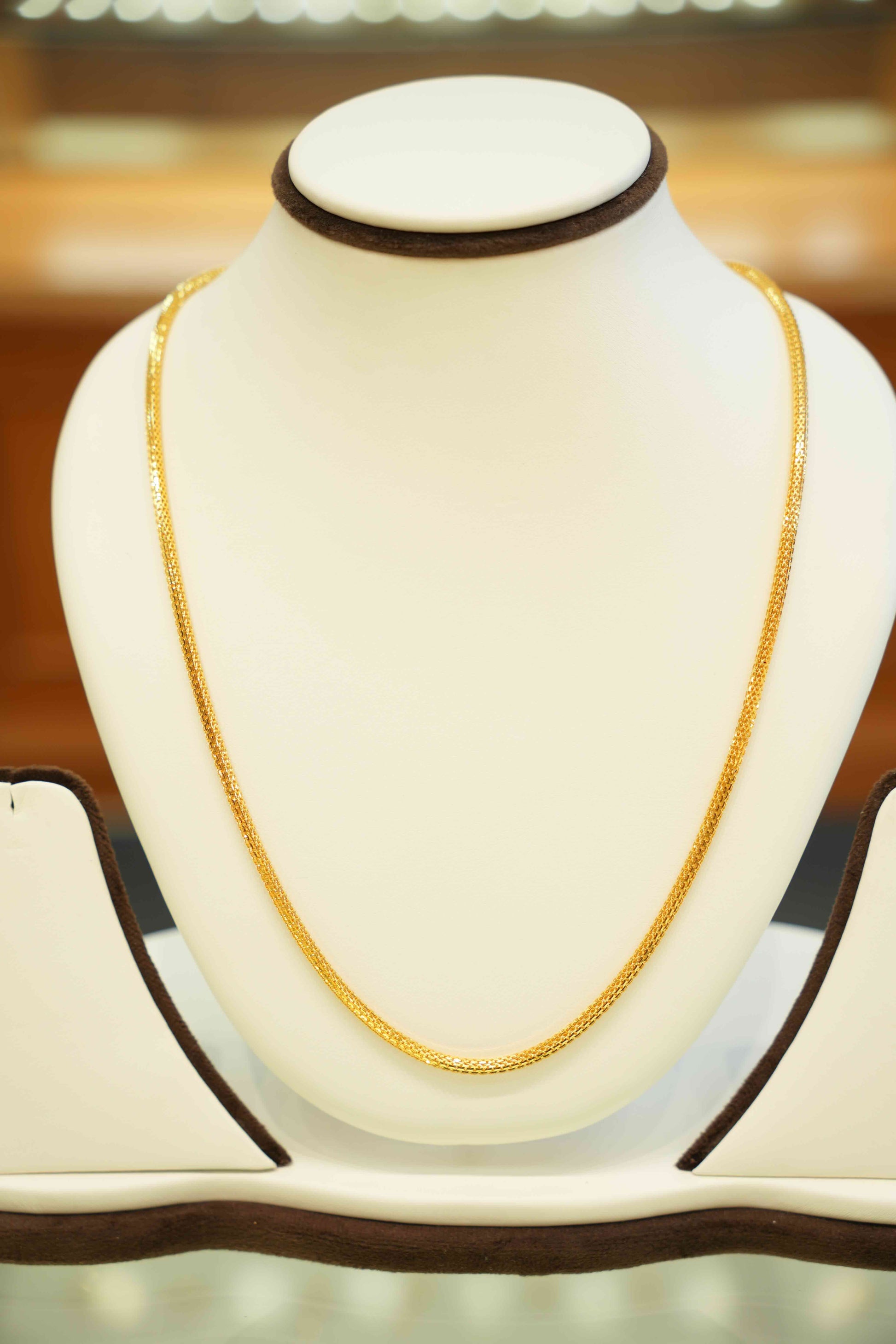 22K Gold Designer Men's Round Chain (22 Inches)