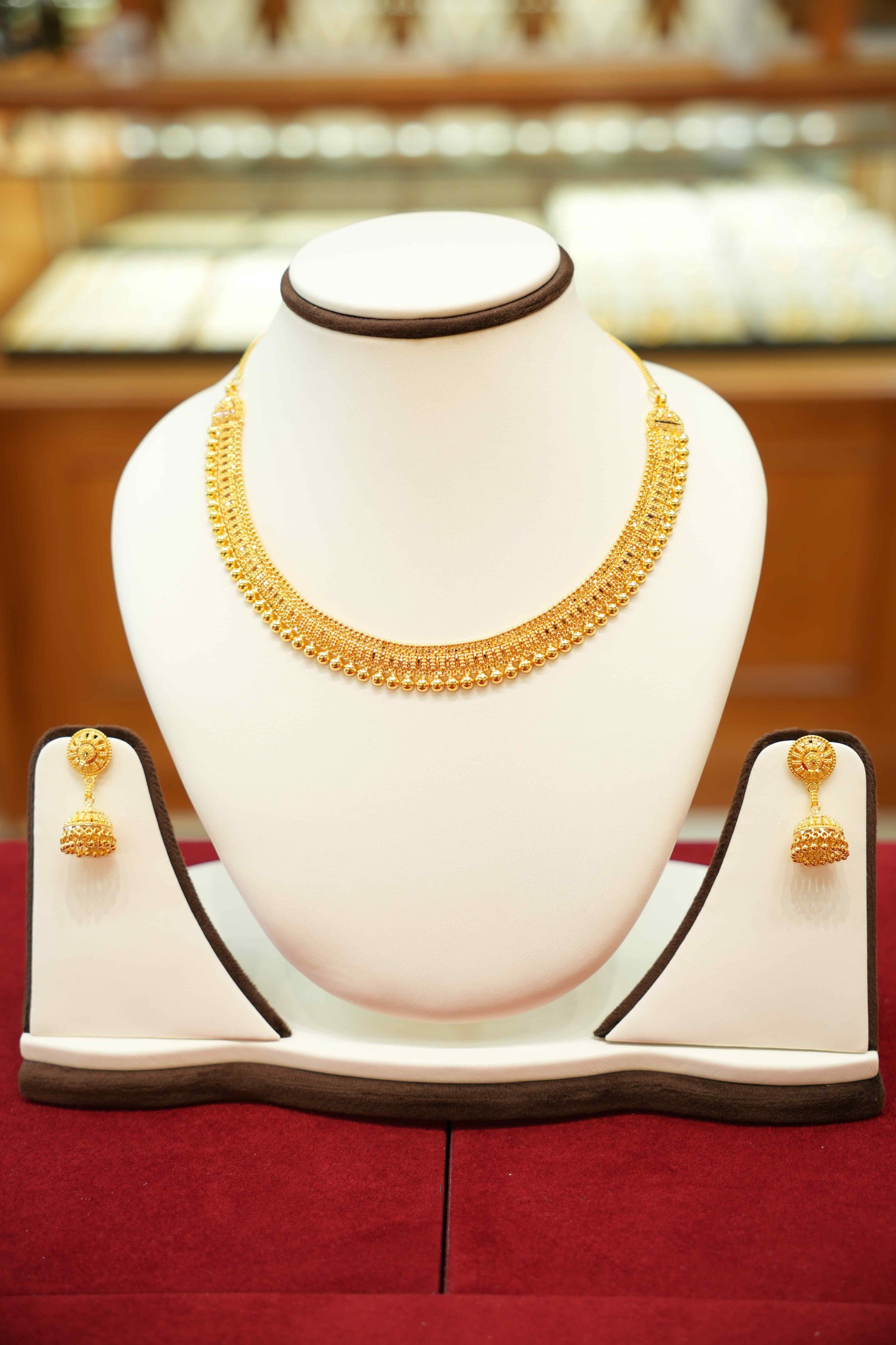 22K Gold Designer Necklace Set