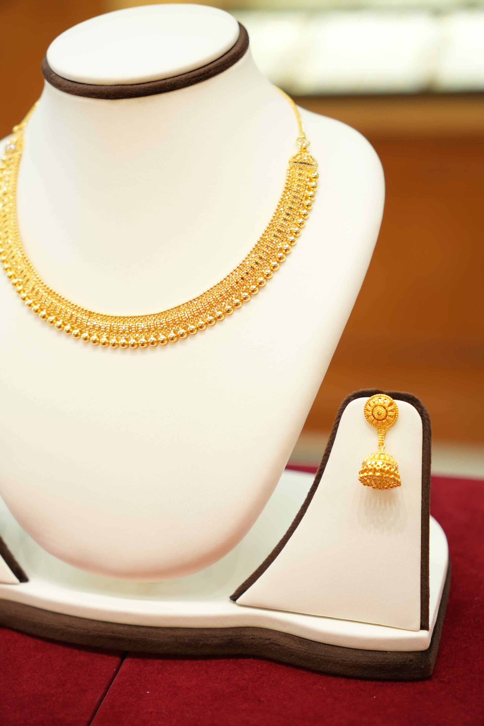 22K Gold Designer Necklace Set