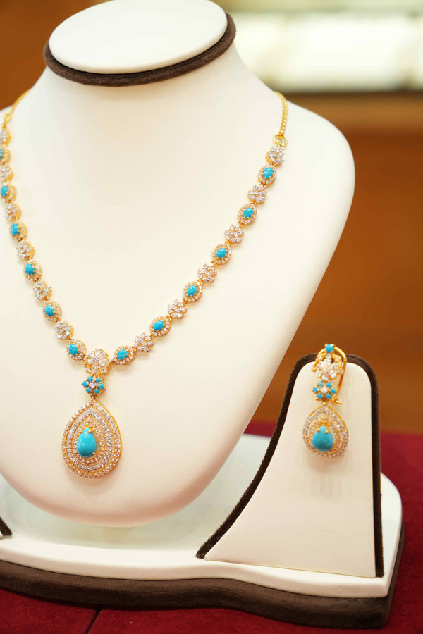 22K Gold Designer Necklace Set