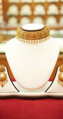 22K Gold Designer Antique Choker Set